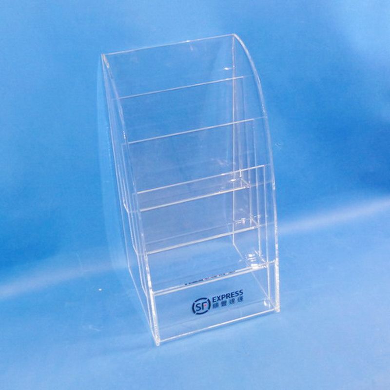  Countertop 4 tiers clear custom acrylic leaflet holder,literature organizer,flyer holder 6155