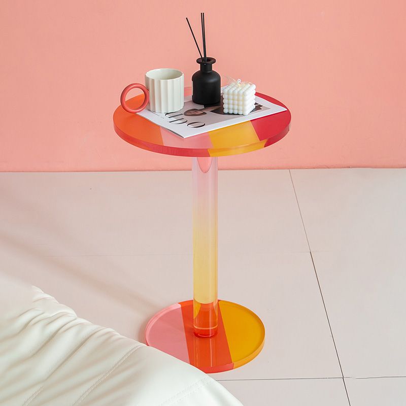 Acrylic balcony colorful round coffee table 5A87 Acrylic balcony colorful round coffee table 5A87